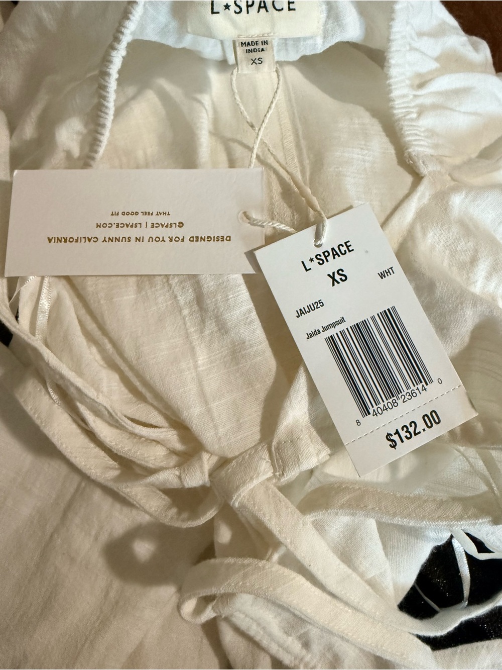 New - LSpace Jaida Jumpsuit in White XS - Picture 6 of 7